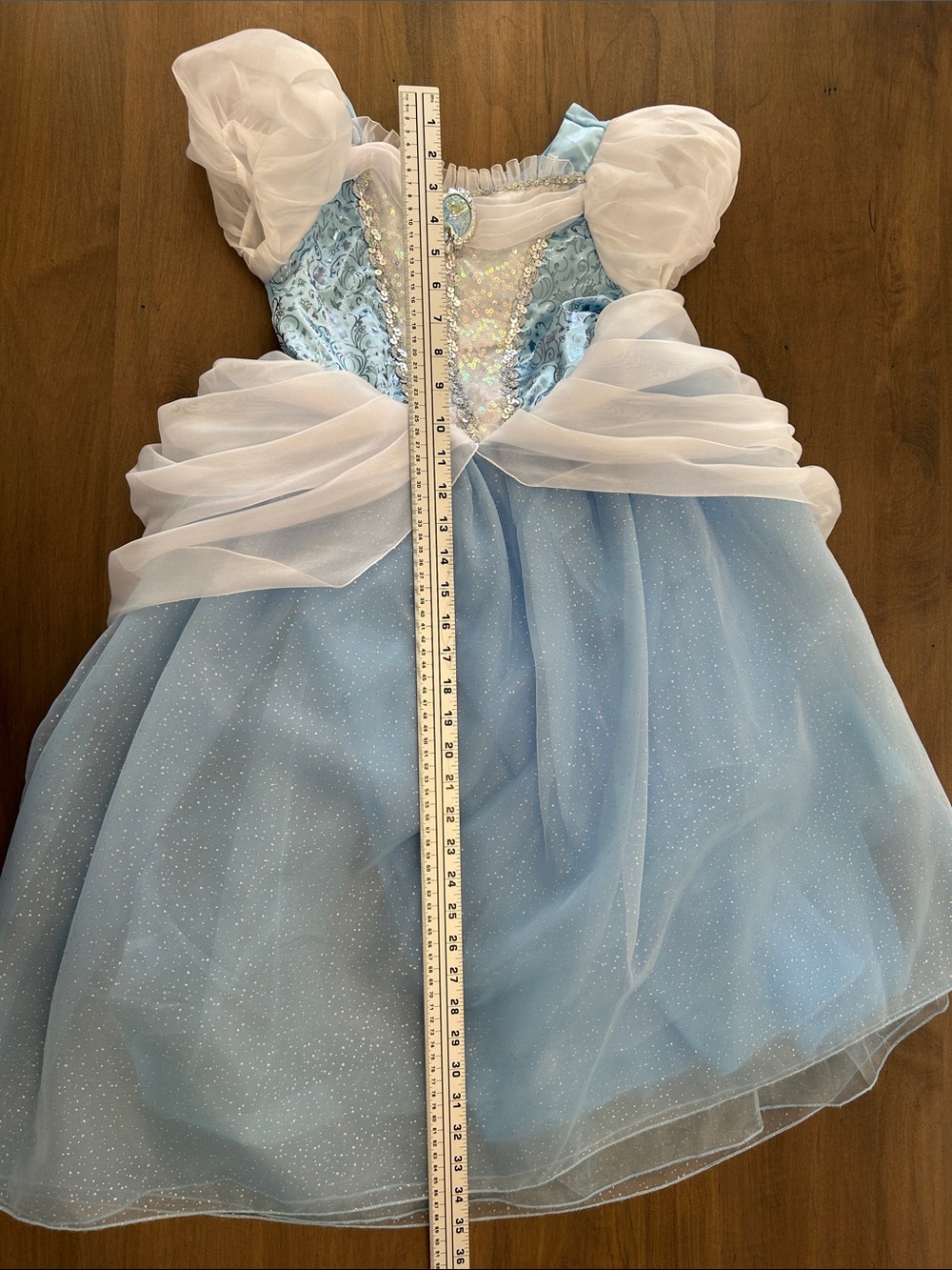 Disney Light Blue and White Sparkle Princess Costume Dress - Picture 6 of 6